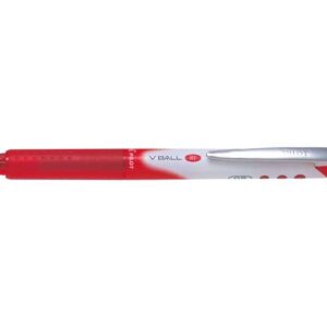 pilot boligrafo de tinta liquida v ball rt 07 retractil punta de bola conica 0.5mm trazo 0.25mm grip de goma color rojo