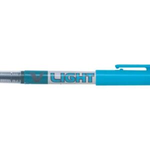 pilot rotulador marcador v light punta biselada 3.60mm trazo de 3.30mm color azul