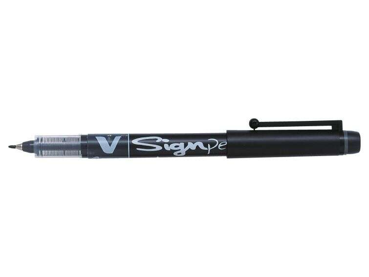 pilot rotulador de punta fina v sign pen punta fina de 2mm trazo de 0.6mm color negro