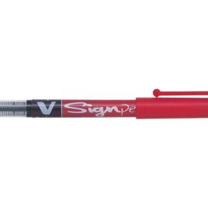 pilot rotulador de punta fina v sign pen punta fina de 2mm trazo de 0.6mm color rojo