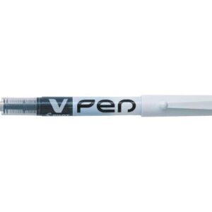pilot pluma estilografica v pen desechable tinta liquida punta de acero trazo de 0.5mm color negro