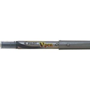 pilot pluma estilografica v pen silver desechable tinta liquida punta de acero trazo de 0.5mm color negro