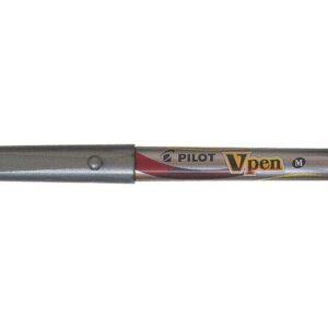 pilot pluma estilografica v pen silver desechable tinta liquida punta de acero trazo de 0.5mm color rojo