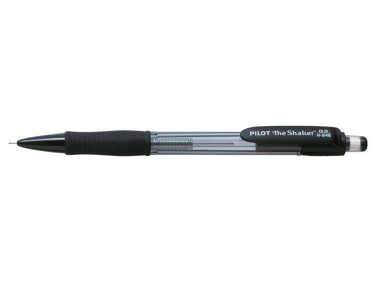 pilot portaminas the shaker h 245 grip de goma mina de 0.5mm goma de borrar color negro