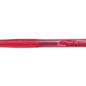pilot boligrafo de gel g knock recargable fabricado con plastico reciclado punta de bola 0.7mm trazo 0.32mm color rojo