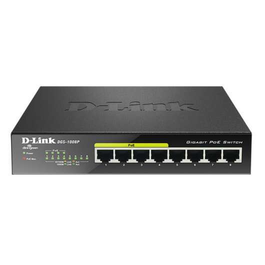 d link switch 8 puertos gigabit 10/100/1000 mbps poe