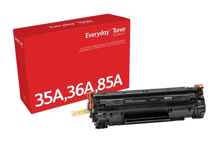 xerox everyday hp ce285a/cb435a/cb436a negro cartucho de toner generico reemplaza 85a/35a/36a