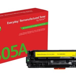 xerox everyday hp ce412a amarillo cartucho de toner remanufacturado reemplaza 305a