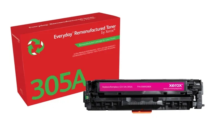xerox everyday hp ce413a magenta cartucho de toner remanufacturado reemplaza 305a