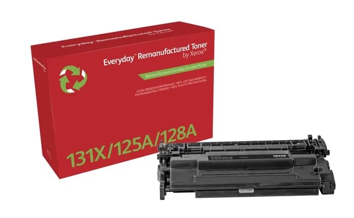 xerox everyday hp cb540a/ce320a/cf210x negro cartucho de toner remanufacturado reemplaza 125a/128a/131x