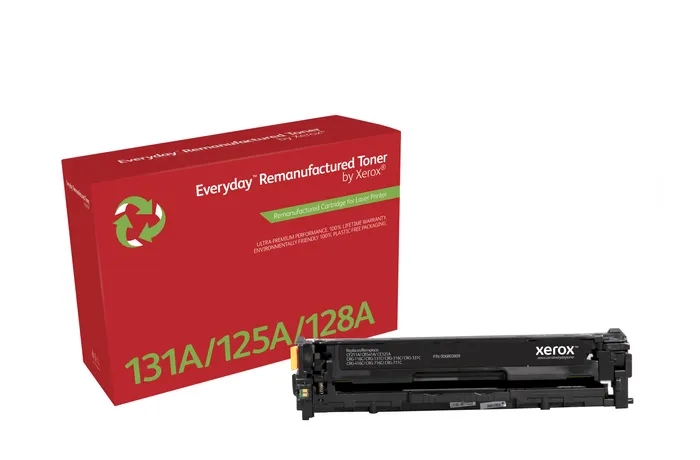 xerox everyday hp cb541a/ce321a/cf211a cyan cartucho de toner remanufacturado reemplaza 125a/128a/131a