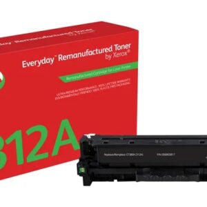 xerox everyday hp cf380a negro cartucho de toner remanufacturado reemplaza 312a