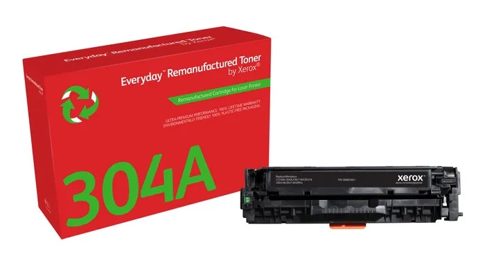 xerox everyday hp cc530a negro cartucho de toner remanufacturado reemplaza 304a