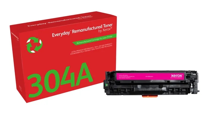 xerox everyday hp cc533a magenta cartucho de toner remanufacturado reemplaza 304a