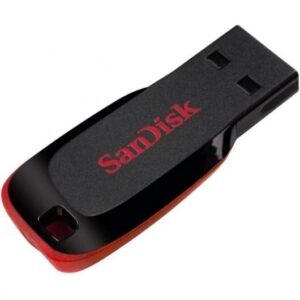 sandisk cruzer blade memoria usb 2.0 64gb sin tapa color negro/rojo (pendrive)