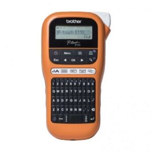 brother pt h110vp rotuladora electronica portatil pantalla lcd 200 simbolos velocidad 20mms color negro/naranja