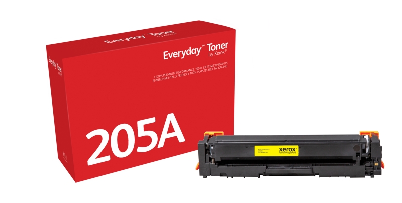 xerox everyday hp cf532a amarillo cartucho de toner generico reemplaza 205a