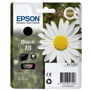 epson t1801 (18) negro cartucho de tinta original c13t18014012