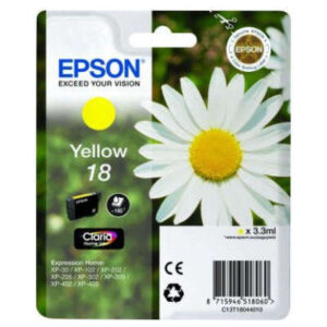 epson t1804 (18) amarillo cartucho de tinta original c13t18044012