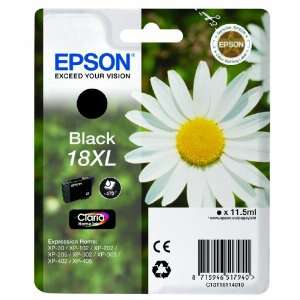 epson t1811 (18xl) negro cartucho de tinta original c13t18114012