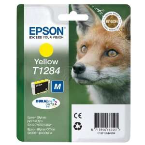 epson t1284 amarillo cartucho de tinta original c13t12844012