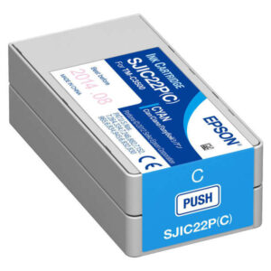 epson sjic22p cyan cartucho de tinta original c33s020602/sjic22p(c)