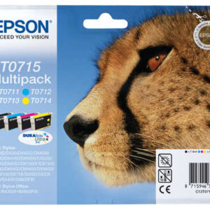 epson t0715 pack de 4 cartuchos de tinta originales c13t07154012