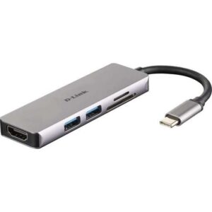 d link hub usb c 5 en 1 lector sd, microsd, hdmi 4k, 2x usb 3.0