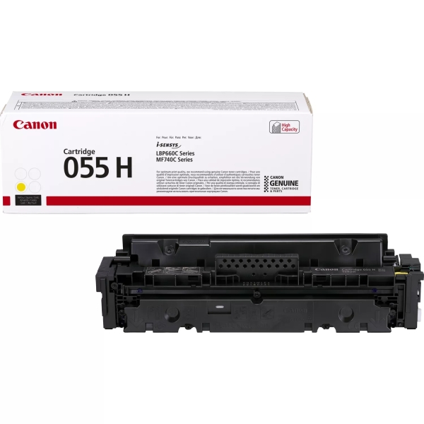 canon 055h amarillo cartucho de toner original 3017c002