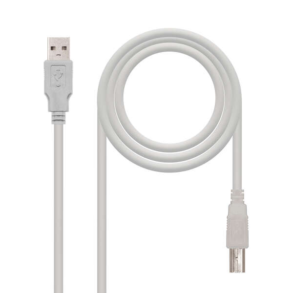 nanocable cable de impresora usb a 2.0 macho a usb b macho 1m