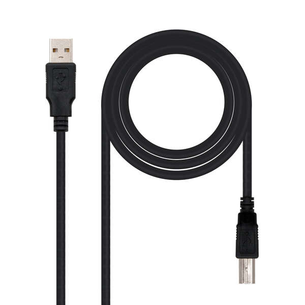 nanocable cable de impresora usb a 2.0 macho a usb b macho 3m
