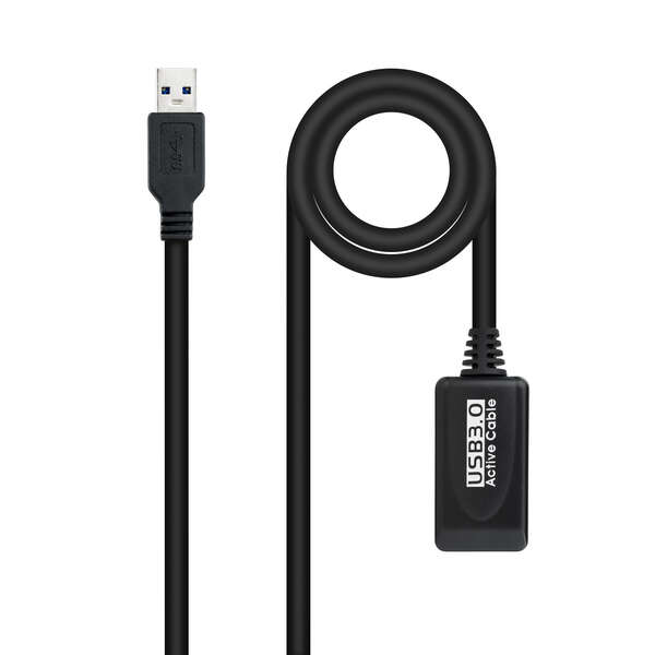 nanocable cable prolongador con amplificador usb a 3.0 macho a usb a hembra 5m