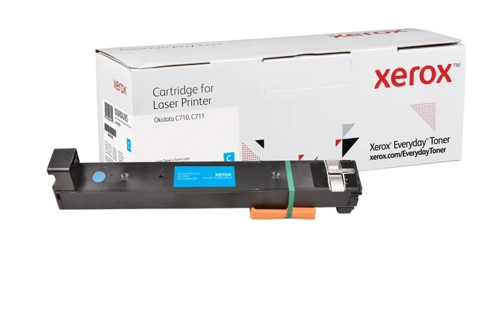xerox everyday oki c710/c711 cyan cartucho de toner generico reemplaza 44318607