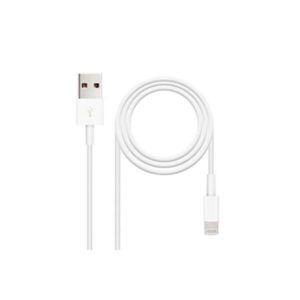 nanocable cable usb a 2.0 macho a lightning macho 1m color blanco