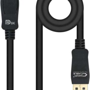 nanocable cable displayport 1.4 macho a displayport 1.4 macho 2m certificado vesa color negro