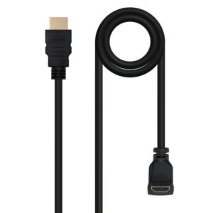 nanocable cable hdmi v1.4 acodado macho a hdmi v1.4 macho 1.80m alta velocidad color negro