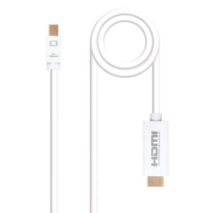 nanocable cable conversor mini dp macho a hdmi v1.4 macho 5m color blanco