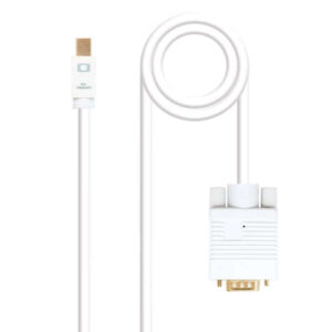 nanocable cable conversor mini dp macho a vga macho 2m color blanco