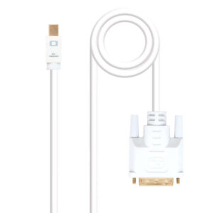 nanocable cable conversor mini dp macho a dvi macho 5m color blanco