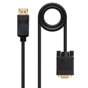 nanocable cable conversor displayport macho a vga macho 2m color negro