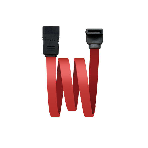 nanocable cable datos sata acodado oem 0.50m color rojo