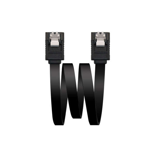 nanocable cable datos sata iii 6gbps con anclajes 0.50m color negro