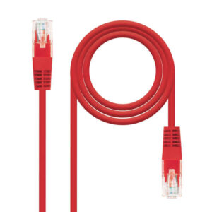 nanocable cable de red latiguillo rj45 cat.6 utp awg24 0.50m color rojo