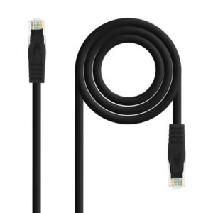 nanocable cable de red latiguillo rj45 lszh cat.6a utp awg24 1m color negro