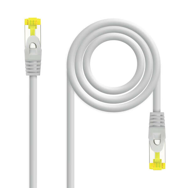 nanocable cable de red latiguillo rj45 lszh cat.6a sftp awg26 10m color gris