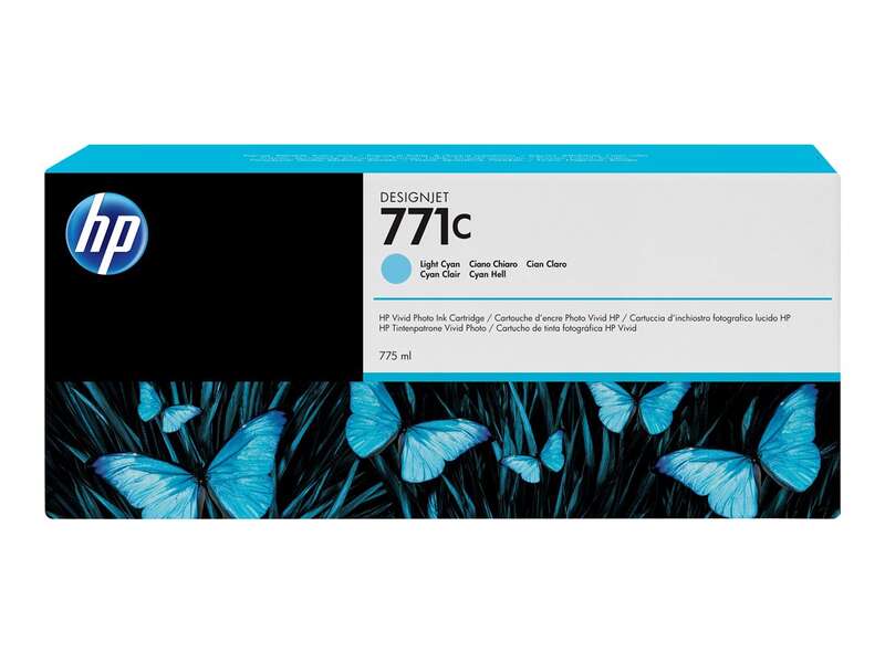 hp 771c cyan light cartucho de tinta original b6y12a