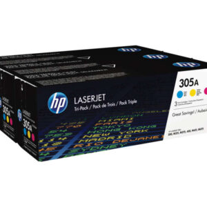 hp ce411a/ce412a/ce413a pack de 3 cartuchos de toner originales 305a