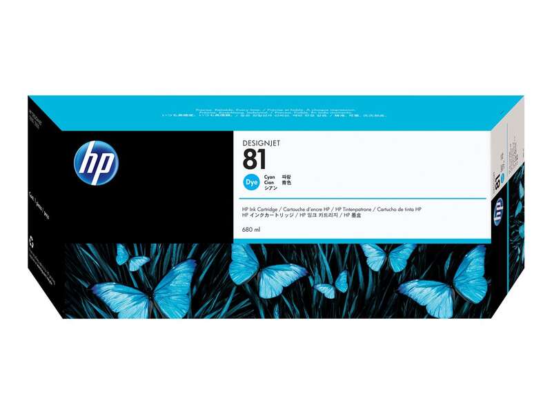 hp 81 cyan cartucho de tinta original c4931a
