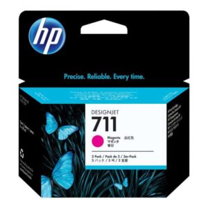 hp 711 magenta pack de 3 cartuchos de tinta originales cz135a