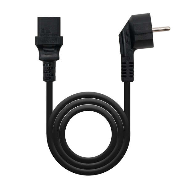 nanocable cable de alimentacion cpu shucko cee7 macho a c 13 hembra 10m color negro
